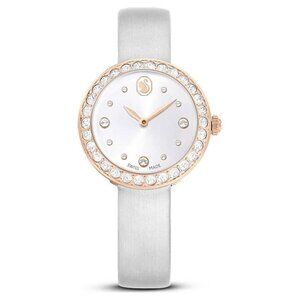 NWT Authentic Swarovski Matrix Tennis Quartz Crystal Silver Dial Women's Watch